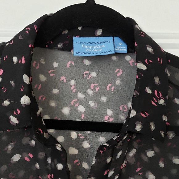 Simply Vera Wang Sheer Blouse, M - Picture 3 of 7
